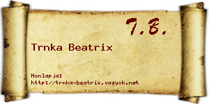 Trnka Beatrix névjegykártya